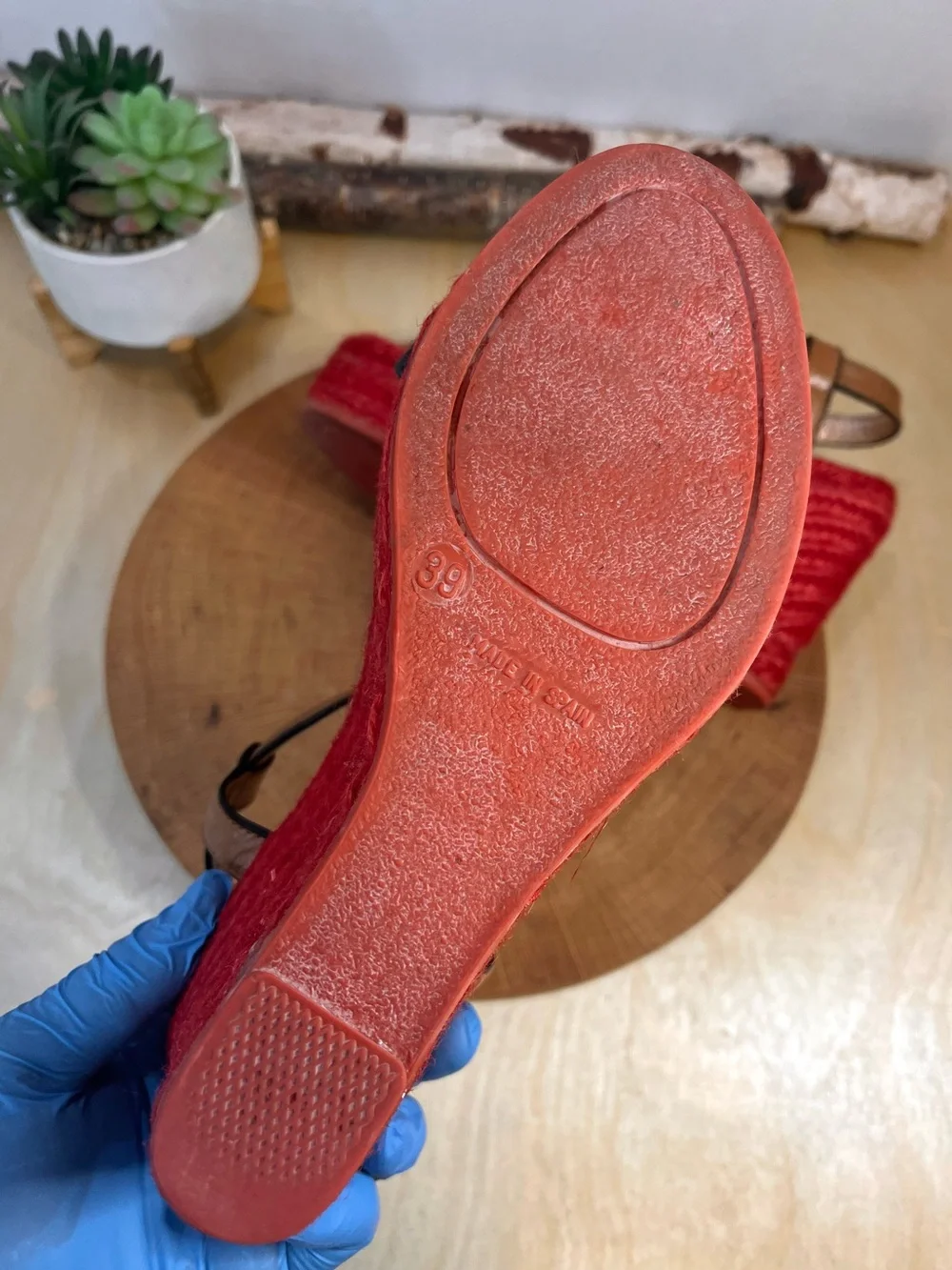 Marc by Marc Jacobs Colorblock Wedge Espadrilles - Red/Black - Size 39